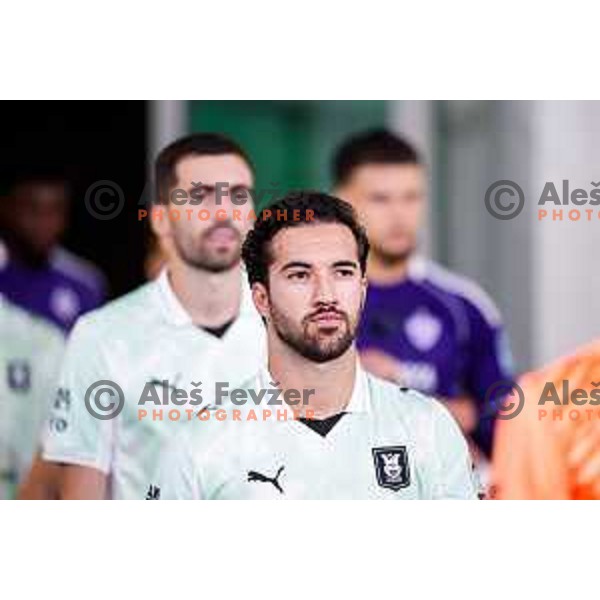 in action during Prva liga Telemach 2025/2026 football match between Olimpija and Maribor in SRC Stozice, Ljubljana, Slovenia on August 31, 2025