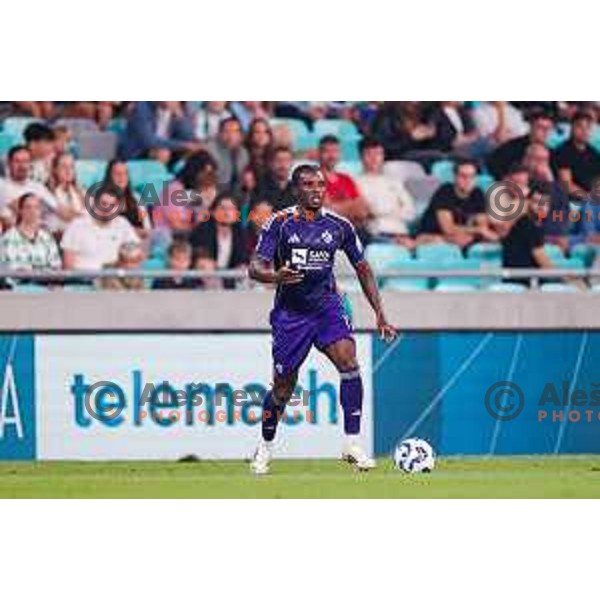 in action during Prva liga Telemach 2025/2026 football match between Olimpija and Maribor in SRC Stozice, Ljubljana, Slovenia on August 31, 2025