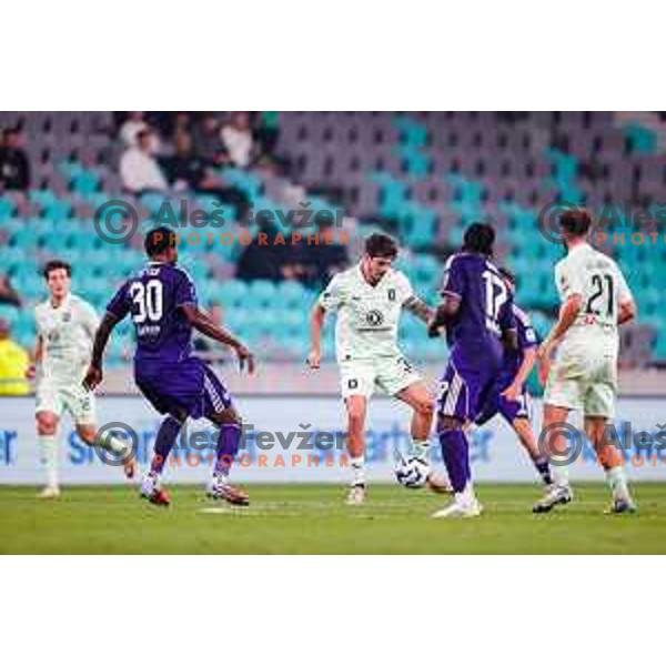 in action during Prva liga Telemach 2025/2026 football match between Olimpija and Maribor in SRC Stozice, Ljubljana, Slovenia on August 31, 2025