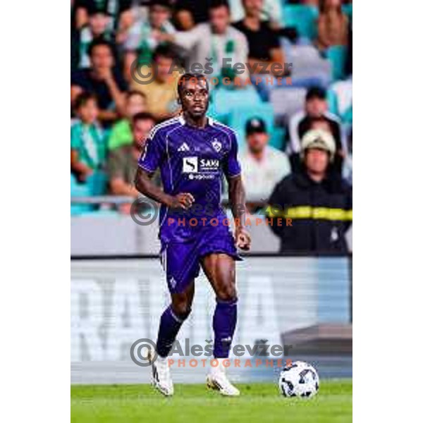 in action during Prva liga Telemach 2025/2026 football match between Olimpija and Maribor in SRC Stozice, Ljubljana, Slovenia on August 31, 2025