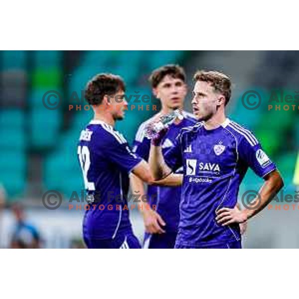 in action during Prva liga Telemach 2025/2026 football match between Olimpija and Maribor in SRC Stozice, Ljubljana, Slovenia on August 31, 2025