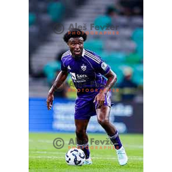 in action during Prva liga Telemach 2025/2026 football match between Olimpija and Maribor in SRC Stozice, Ljubljana, Slovenia on August 31, 2025