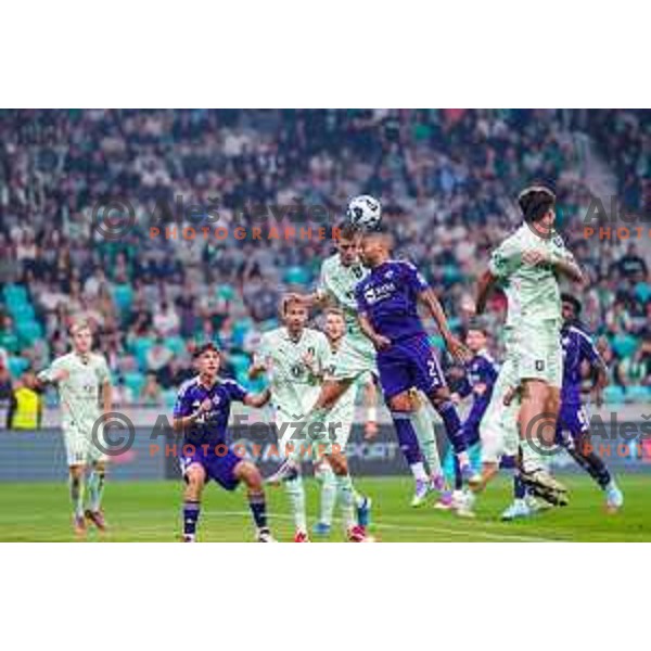 in action during Prva liga Telemach 2025/2026 football match between Olimpija and Maribor in SRC Stozice, Ljubljana, Slovenia on August 31, 2025