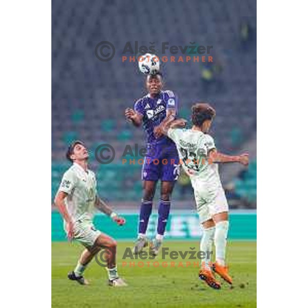 in action during Prva liga Telemach 2025/2026 football match between Olimpija and Maribor in SRC Stozice, Ljubljana, Slovenia on August 31, 2025