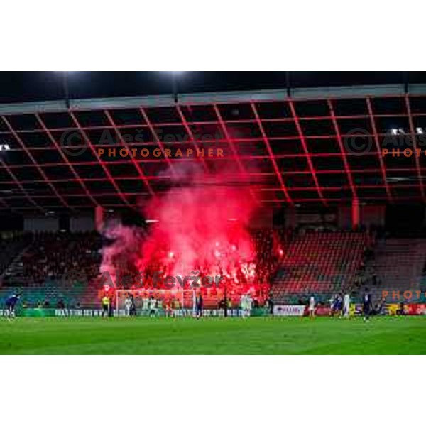 in action during Prva liga Telemach 2025/2026 football match between Olimpija and Maribor in SRC Stozice, Ljubljana, Slovenia on August 31, 2025