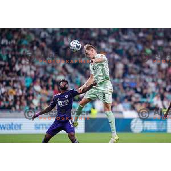 Dino Kojic in action during Prva liga Telemach 2025/2026 football match between Olimpija and Maribor in SRC Stozice, Ljubljana, Slovenia on August 31, 2025