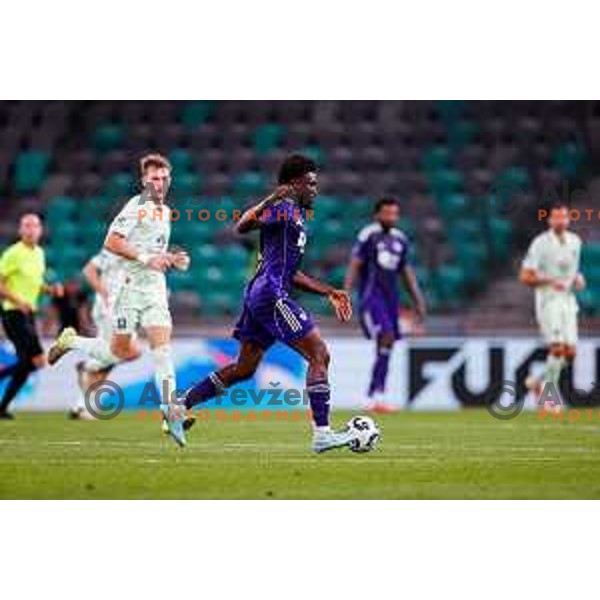 in action during Prva liga Telemach 2025/2026 football match between Olimpija and Maribor in SRC Stozice, Ljubljana, Slovenia on August 31, 2025