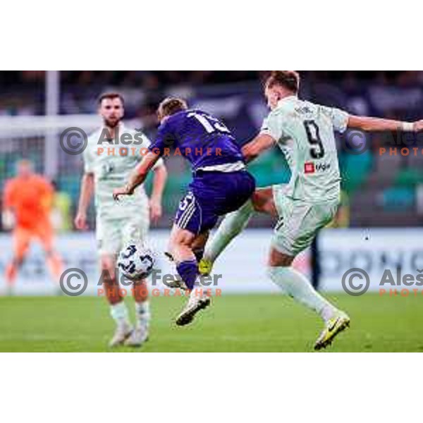 Dino Kojic in action during Prva liga Telemach 2025/2026 football match between Olimpija and Maribor in SRC Stozice, Ljubljana, Slovenia on August 31, 2025