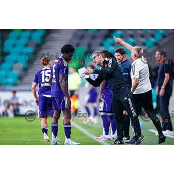 in action during Prva liga Telemach 2025/2026 football match between Olimpija and Maribor in SRC Stozice, Ljubljana, Slovenia on August 31, 2025