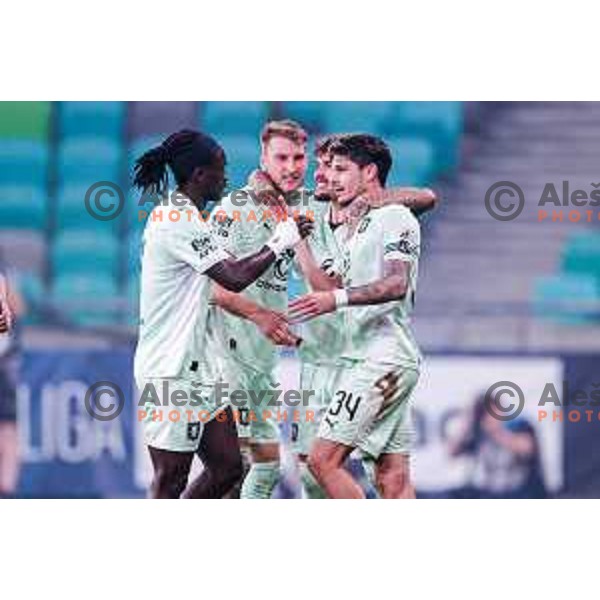 Agustin Doffo in action during Prva liga Telemach 2025/2026 football match between Olimpija and Maribor in SRC Stozice, Ljubljana, Slovenia on August 31, 2025