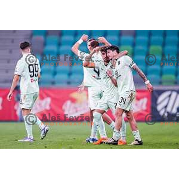 Agustin Doffo in action during Prva liga Telemach 2025/2026 football match between Olimpija and Maribor in SRC Stozice, Ljubljana, Slovenia on August 31, 2025