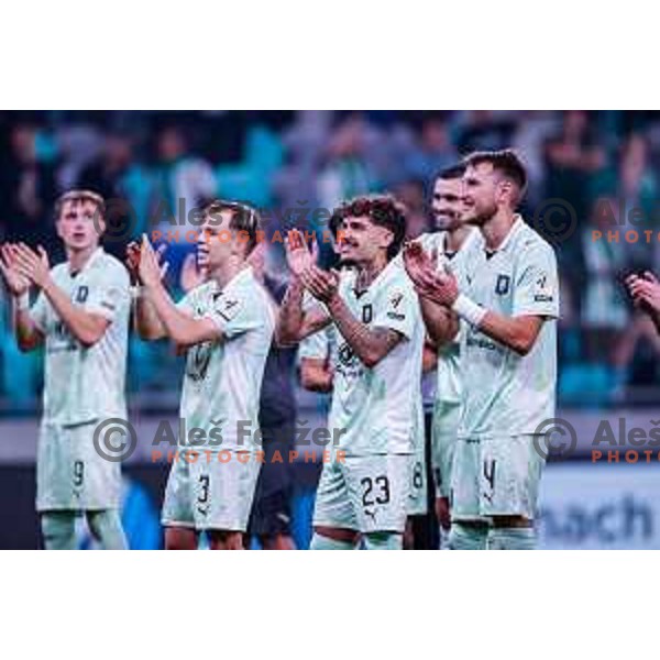 in action during Prva liga Telemach 2025/2026 football match between Olimpija and Maribor in SRC Stozice, Ljubljana, Slovenia on August 31, 2025