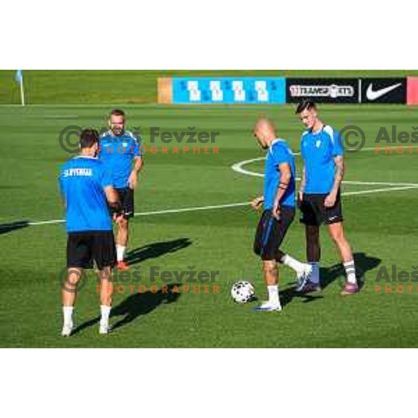 Benjamin Sesko of Slovenia National team during practice session, Brdo pri Kranju, Slovenia on September 1, 2025