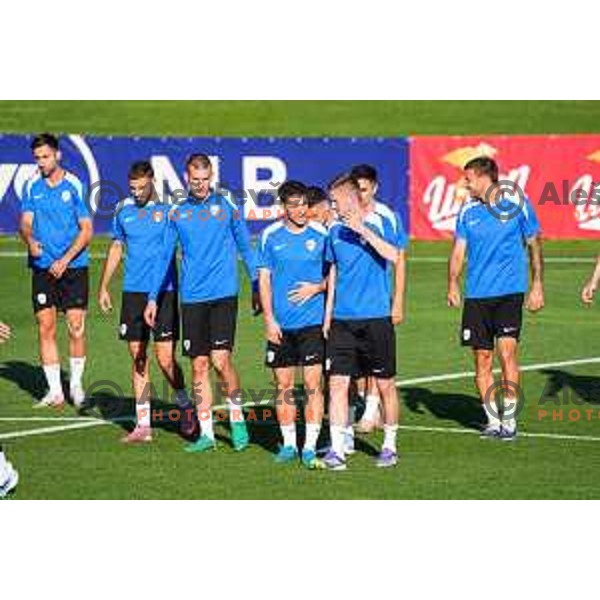 David Zec, Zan Karnicnik and Jan Mlakar of Slovenia National team during practice session, Brdo pri Kranju, Slovenia on September 1, 2025