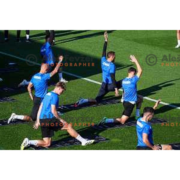 Jaka Bijol and Jan Oblak of Slovenia National team during practice session, Brdo pri Kranju, Slovenia on September 1, 2025