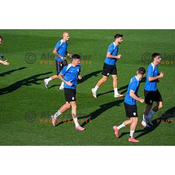 Benjamin Sesko of Slovenia National team during practice session, Brdo pri Kranju, Slovenia on September 1, 2025