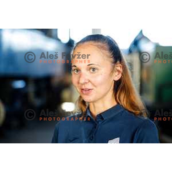 Anja Fink Malensek of Slovenia Track&Field Federation at press conference before departure to Tokyo 2025 World Championship in Ljubljana, Slovenia on September 4, 2025