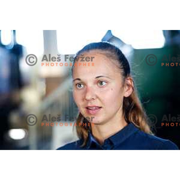 Anja Fink Malensek of Slovenia Track&Field Federation at press conference before departure to Tokyo 2025 World Championship in Ljubljana, Slovenia on September 4, 2025