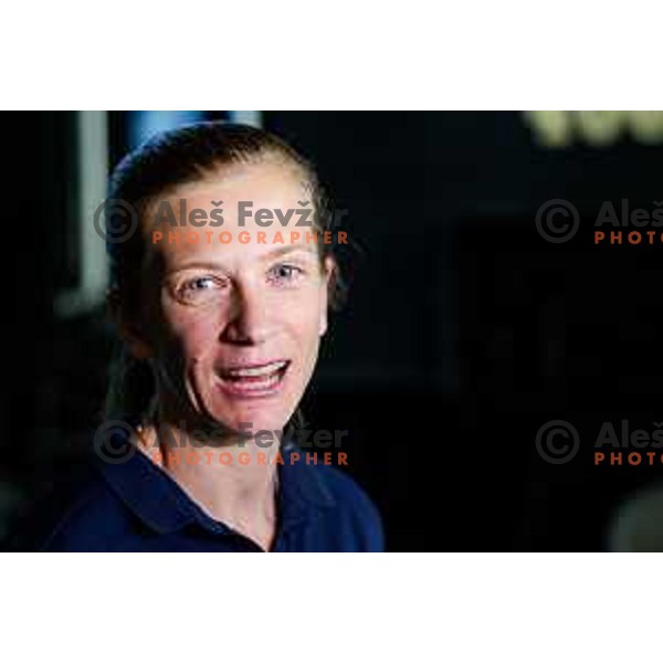 Tina Sutej of Slovenia Track&Field Federation at press conference before departure to Tokyo 2025 World Championship in Ljubljana, Slovenia on September 4, 2025