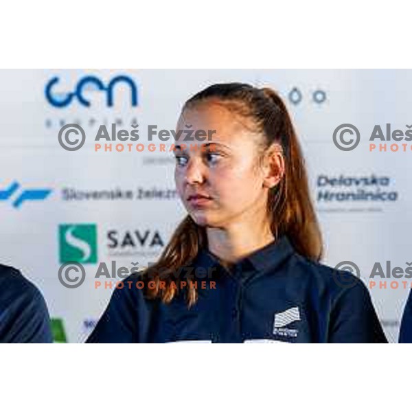 Anja Fink Malensek of Slovenia Track&Field Federation at press conference before departure to Tokyo 2025 World Championship in Ljubljana, Slovenia on September 4, 2025
