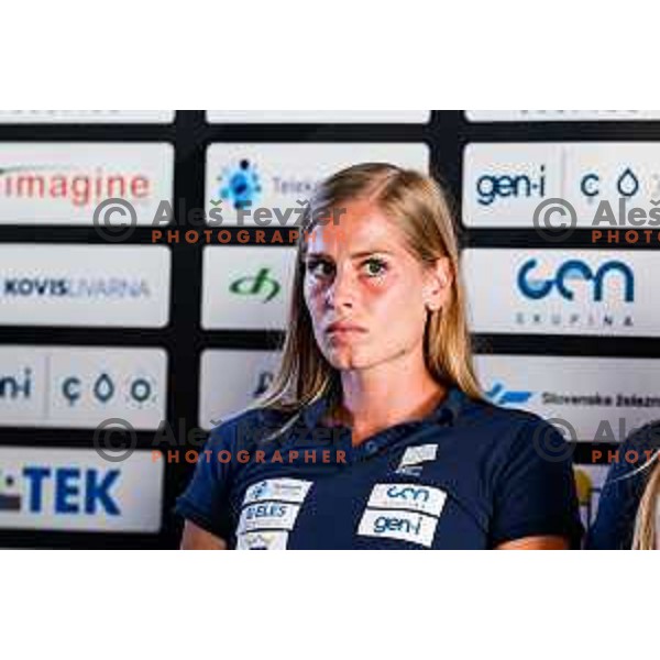 Anita Horvat of Slovenia Track&Field Federation at press conference before departure to Tokyo 2025 World Championship in Ljubljana, Slovenia on September 4, 2025