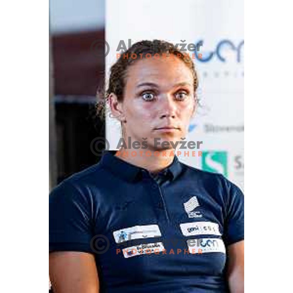 Nika Glojnaric of Slovenia Track&Field Federation at press conference before departure to Tokyo 2025 World Championship in Ljubljana, Slovenia on September 4, 2025