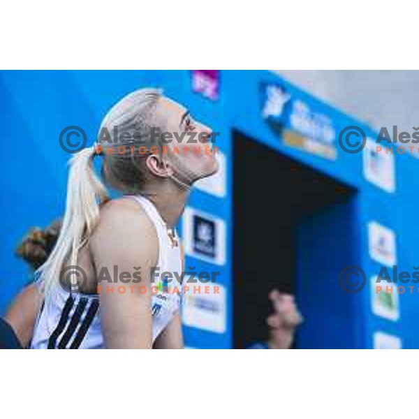 Janja Garnbret in action during IFSC climbing World Cup competiton in Koper, Slovenia on September 6, 2025