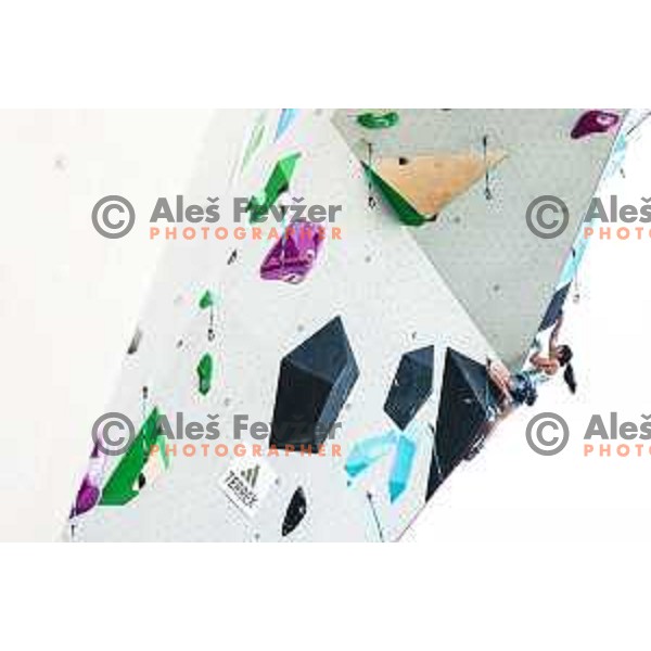 Lucka Rakovec in action during IFSC climbing World Cup competiton in Koper, Slovenia on September 6, 2025