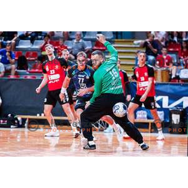 of NLB League 2025/2026 handball match between LL Grosist Slovan and Trimo Trebnje in Kodeljevo Hall, Ljubljana, Slovenia on September 5, 2025