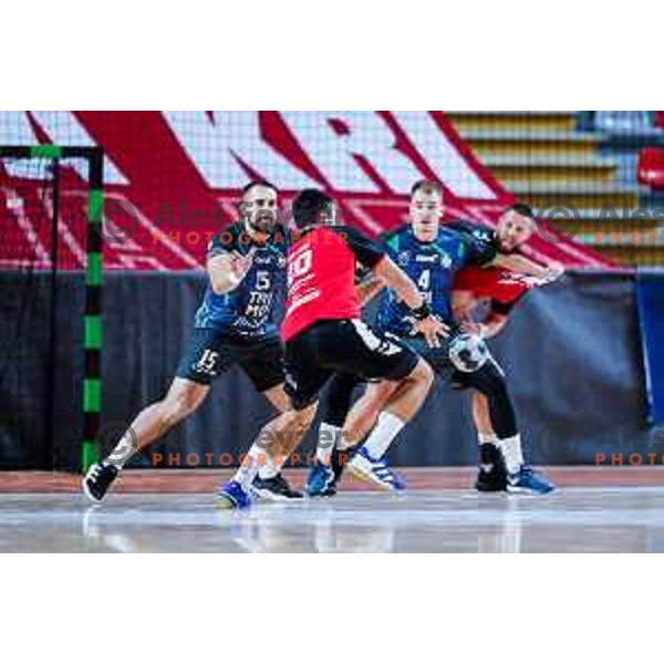 of NLB League 2025/2026 handball match between LL Grosist Slovan and Trimo Trebnje in Kodeljevo Hall, Ljubljana, Slovenia on September 5, 2025