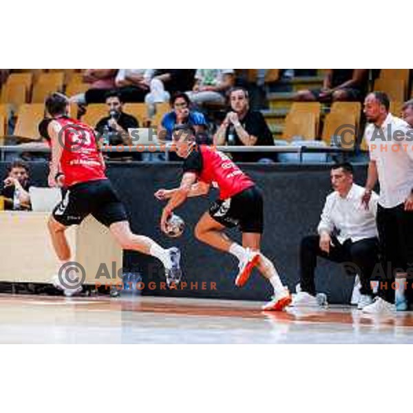 of NLB League 2025/2026 handball match between LL Grosist Slovan and Trimo Trebnje in Kodeljevo Hall, Ljubljana, Slovenia on September 5, 2025