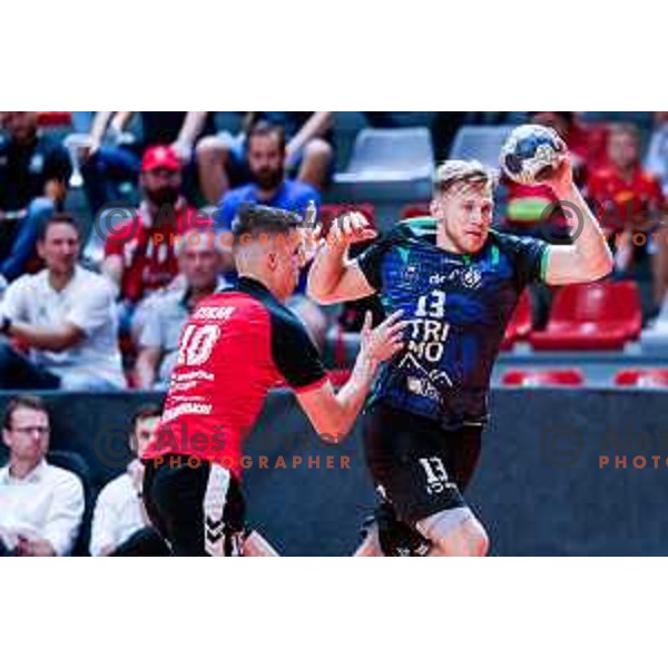 of NLB League 2025/2026 handball match between LL Grosist Slovan and Trimo Trebnje in Kodeljevo Hall, Ljubljana, Slovenia on September 5, 2025