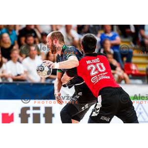 of NLB League 2025/2026 handball match between LL Grosist Slovan and Trimo Trebnje in Kodeljevo Hall, Ljubljana, Slovenia on September 5, 2025