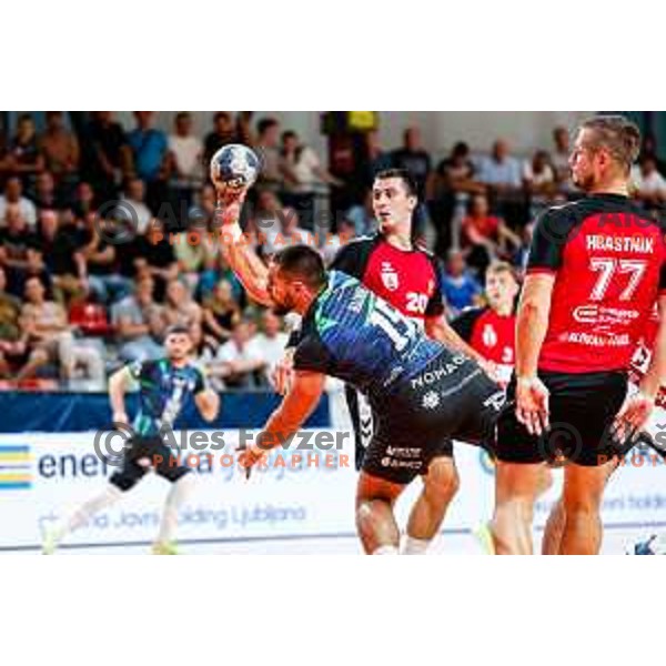 of NLB League 2025/2026 handball match between LL Grosist Slovan and Trimo Trebnje in Kodeljevo Hall, Ljubljana, Slovenia on September 5, 2025