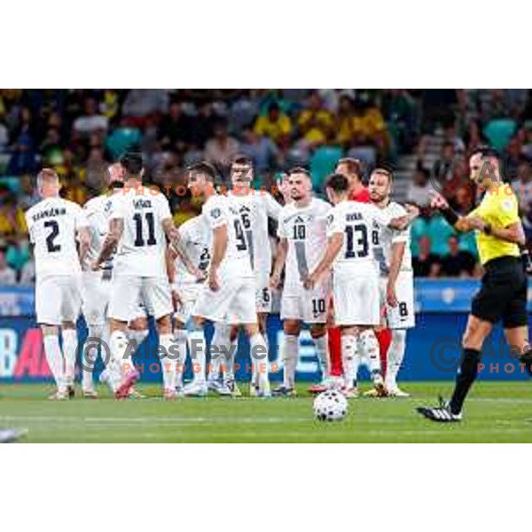 in action during FIFA World Cup 2026 Qualifying round match between Slovenia and Sweden at Stadium Stozice, Ljubljana, Slovenia on September 5, 2025