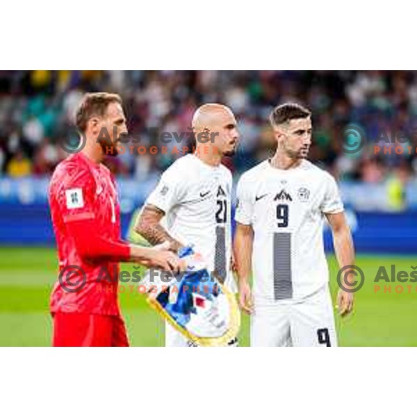 Andraz Sporar in action during FIFA World Cup 2026 Qualifying round match between Slovenia and Sweden at Stadium Stozice, Ljubljana, Slovenia on September 5, 2025