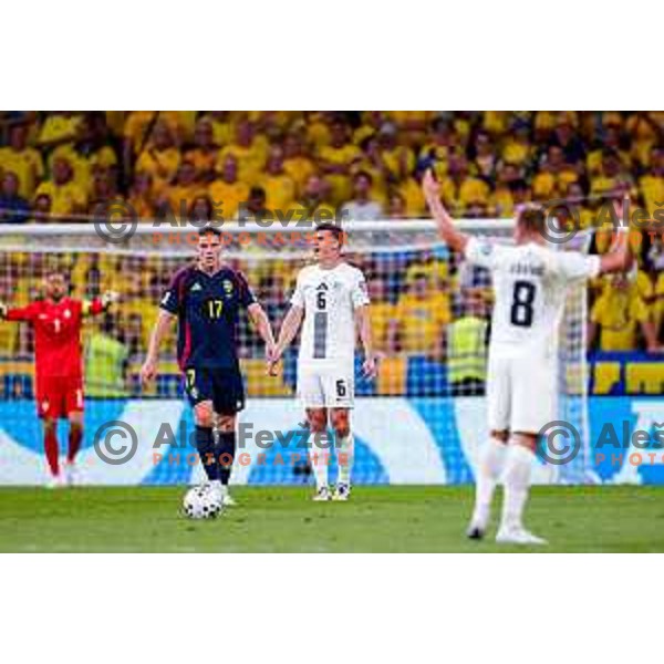 Jaka Bijol in action during FIFA World Cup 2026 Qualifying round match between Slovenia and Sweden at Stadium Stozice, Ljubljana, Slovenia on September 5, 2025