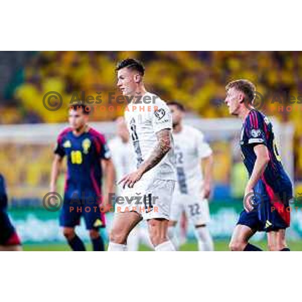 Benjamin Sesko in action during FIFA World Cup 2026 Qualifying round match between Slovenia and Sweden at Stadium Stozice, Ljubljana, Slovenia on September 5, 2025