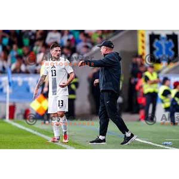 Erki Janza and Matjaz Kek during FIFA World Cup 2026 Qualifying round match between Slovenia and Sweden at Stadium Stozice, Ljubljana, Slovenia on September 5, 2025