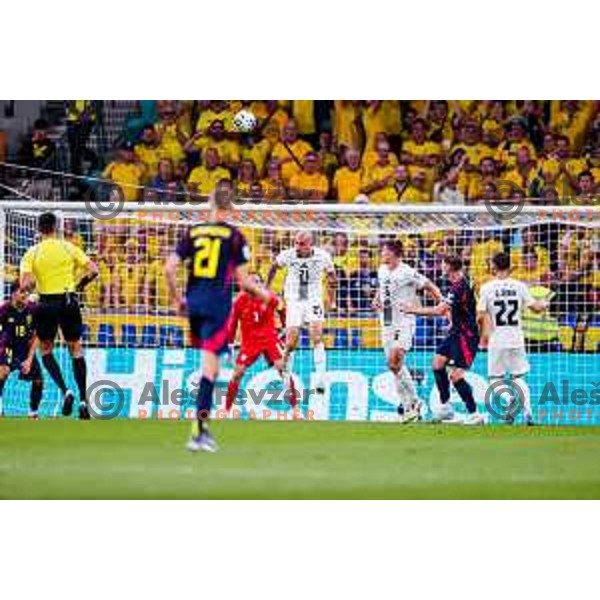 Vanja Drkusic in action during FIFA World Cup 2026 Qualifying round match between Slovenia and Sweden at Stadium Stozice, Ljubljana, Slovenia on September 5, 2025