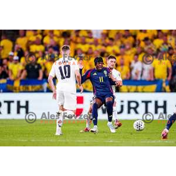 in action during FIFA World Cup 2026 Qualifying round match between Slovenia and Sweden at Stadium Stozice, Ljubljana, Slovenia on September 5, 2025