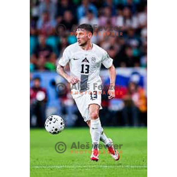 Erik Janza in action during FIFA World Cup 2026 Qualifying round match between Slovenia and Sweden at Stadium Stozice, Ljubljana, Slovenia on September 5, 2025