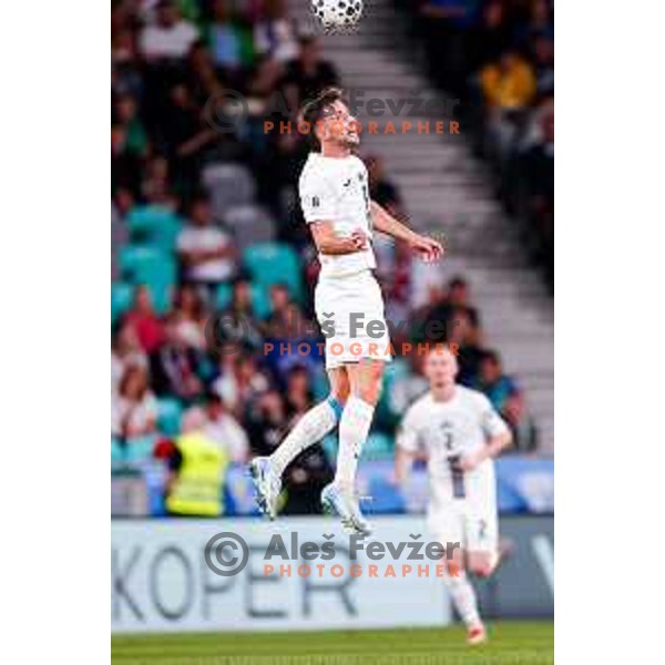 Andraz Sporar in action during FIFA World Cup 2026 Qualifying round match between Slovenia and Sweden at Stadium Stozice, Ljubljana, Slovenia on September 5, 2025