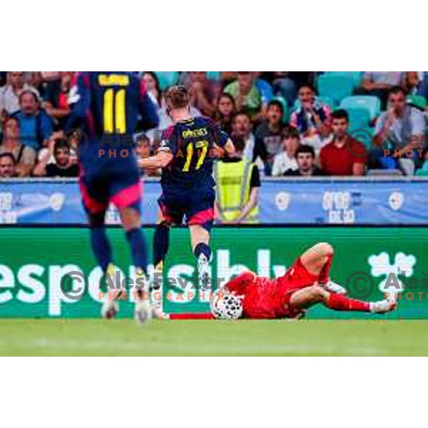 Jan Oblak in action during FIFA World Cup 2026 Qualifying round match between Slovenia and Sweden at Stadium Stozice, Ljubljana, Slovenia on September 5, 2025