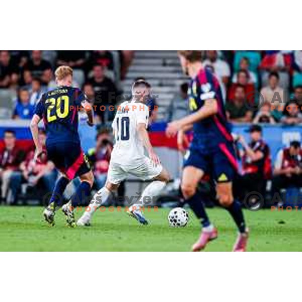 Timi Max Elsnik in action during FIFA World Cup 2026 Qualifying round match between Slovenia and Sweden at Stadium Stozice, Ljubljana, Slovenia on September 5, 2025