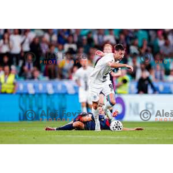 Andraz Sporar in action during FIFA World Cup 2026 Qualifying round match between Slovenia and Sweden at Stadium Stozice, Ljubljana, Slovenia on September 5, 2025