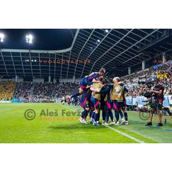 Yasin Ayari and players of Sweden celebrate a goal during FIFA World Cup 2026 Qualifying round match between Slovenia and Sweden at Stadium Stozice, Ljubljana, Slovenia on September 5, 2025