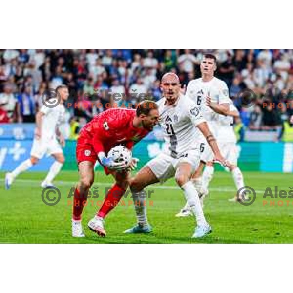 Jan Oblak and Vanja Drkusic in action during FIFA World Cup 2026 Qualifying round match between Slovenia and Sweden at Stadium Stozice, Ljubljana, Slovenia on September 5, 2025