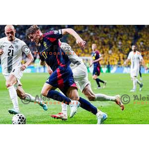 Viktor Gyokeres in action during FIFA World Cup 2026 Qualifying round match between Slovenia and Sweden at Stadium Stozice, Ljubljana, Slovenia on September 5, 2025