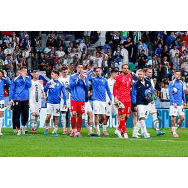 Jan Oblak in action during FIFA World Cup 2026 Qualifying round match between Slovenia and Sweden at Stadium Stozice, Ljubljana, Slovenia on September 5, 2025
